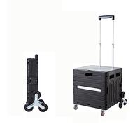 Chariot utilitaire pliable avec roues d'escalier 65 L Diable portable et poignée Tscoping Sto Solut et siège pour un transport facile