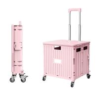 Chariot utilitaire pliable avec roues d'escalier et poignée télescopique, chariot pliable portable pour courses, jardin, camping et utilisation en extérieur