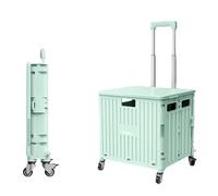 Chariot utilitaire pliable avec roues d'escalier et poignée télescopique, chariot pliable portable pour courses, jardin, camping et utilisation en extérieur