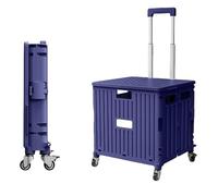 Chariot utilitaire pliable avec roues d'escalier et poignée télescopique, chariot pliable portable pour courses, jardin, camping et utilisation en extérieur