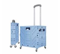 Chariot utilitaire pliable - Chariot pliable à 4 roues pour un transport et un rangement faciles, parfait pour le shopping, les activités de plein air, les voyages et le transport de courses