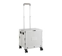 Chariot utilitaire robuste avec roues pivotantes à 360° - Chariot pliable avec poignée télescopique pour faciliter le shopping, les déménagements, les voyages, le bureau et le transport des bagages