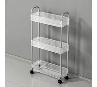 Chariot utilitaire roulant en acrylique avec roulettes - Chariot de rangement fin pour cuisine, salle de bain, bureau, organiseur multifonction pour une mobilité facile et un gain de place