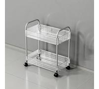 Chariot utilitaire roulant en acrylique avec roulettes - Chariot de rangement fin pour cuisine, salle de bain, bureau, organiseur multifonction pour une mobilité facile et un gain de place
