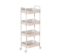 Chariot utilitaire roulant multifonction - Support de rangement robuste en acier au carbone avec roues pour la maison, la cuisine, le bureau et le garage - Design polyvalent et peu encombrant