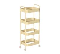 Chariot utilitaire roulant multifonction - Support de rangement robuste en acier au carbone avec roues pour la niisation de la maison, chariot multifonction robuste pour un usage quotidien facile et