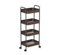 Chariot utilitaire roulant multifonction - Support de rangement robuste en acier au carbone sur roulettes pour la maison, la cuisine, le bureau, le garage - Chariot mobile polyvalent pour un transport
