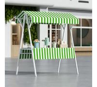 Chariot Vendeur Pliable en Fer avec Auvent, Stand de Marché Portable | Cadre robuste, montage sans outil et grand plan de travail pour marchés et événements(C,150cm/59in)