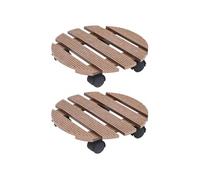 vidaXL Chariots à plantes 2 pcs Marron ?30x7,5 cm WPC