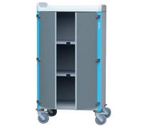 Chariots de distribution du linge Neop Clean avec porte - 2 ou 3 niveaux - 3 niveaux