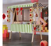 Chariots De Marché, Prèsentoir Mobile Avec Auvent En Bois De Restauration Portables Pare-soleil À Bonbons Sur Roulettes Pour Fêtes(Green1,120cm/47.2in)