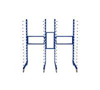 Chariots de Séchage Combinables x2 & Connecteur Étagères Interconnectables Acier Bleu G