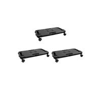 vidaXL Chariots de transport 3 pcs noir polypropylène 200 kg