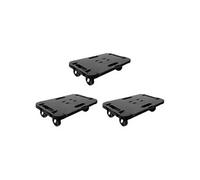vidaXL Chariots de transport 3 pcs noir polypropylène 300 kg Noir