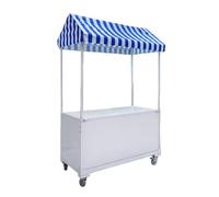 Chariots Pliables À Roulettes,Chariots Utilitaires Compacts, Capacité De Charge Robuste, Faciles À Ranger,Idéaux for Les Marchés Nocturnes Et Les Foires De Rue(Blue,120/47.2IN_POSTER)