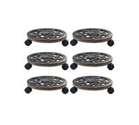 Chariots pour plantes 6 pcs Bronze 30 cm Plastique
