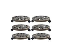 vidaXL Chariots pour plantes 6 pcs Bronze 38 cm Plastique