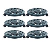Chariots pour plantes - vidaXL - 6 pcs - Vert - Plastique - 38 cm