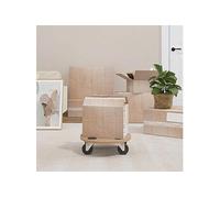 vidaXL Chariot de déménagement 154887 2 pcs rond bois d'ingénierie plate-forme à roulettes