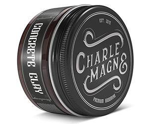 Charlemagne Concrete Clay - Fixation super forte - Finition matte - Cire Cheveux Homme Clay Pommade Matt pour hommes - Cire coiffante/Crème coiffante - fabriquée au GER - Pommade barbier Gel Cheveux