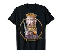 Charlemagne, King of Franks Medieval Empire Power Icône T-Shirt