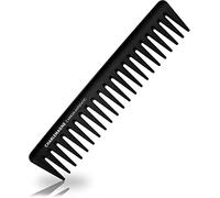 Charlemagne Peigne Dent Large Homme - 19 cm, Carbone Antistatique