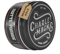 Charlemagne Pommade capillaire mate pour hommes - 100 ml, parfum cuir - Crème coiffante à base d'eau pour hommes - Fabriquée en Allemagne (100 ml (Pack of 1), Medium Hold)