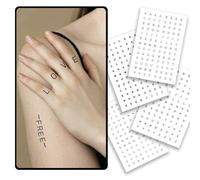 CHARLENT Tatouages Semi-Permanents pour Adultes, Lettres Anglaises, Durée de 2 Semaines, Faux Tatouages pour Femmes, Hommes, Doigts, Cou, Corps, S'estompent Naturellement, Sans Reflet, Imperméable