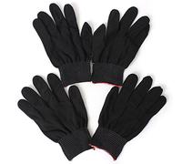 ChaRLes 2 Paires Anti-Statique Nylon Travail Gant Grip Durable Tricoter Gants De Sécurité De Travail - Noir