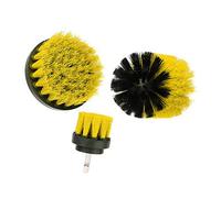 ChaRLes 3Pcs Jaune/Rouge/Bleu Perceuse Nettoyage De La Baignoire Brosse De Nettoyage De Carreaux Kit Combiné Épurateur De Puissance - Jaune
