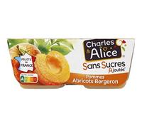 Charles & Alice Dessert aux Fruits Pommes Abricot Charles & Alice 4x100g - Les 4 pots de 100g