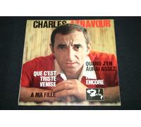 Charles Aznavour - Que c'est triste Venise EP 45T 7"