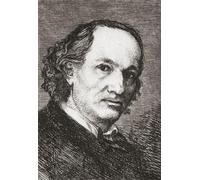 Charles Baudelaire. Nom complet Charles Pierre Baudelaire 1821 1867. Poète essayiste et critique d'art français. Après une œuvre de Felix Bracquemond. Poster imprimé par Ken Welsh (28 x 40 cm)