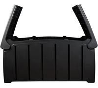 CHARLES BENTLEY Coffre de rangement 322L noir, couvercle papillon, étanche, plastique robuste, grande capacité, trou cadenas, pour extérieur ou intérieur (115x60x55cm)