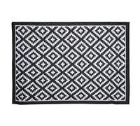 Charles Bentley Grand Tapis Imperméable Intérieur / Patio Flatweave Motif Noir