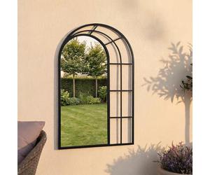 CHARLES BENTLEY Miroir Arche Paris Noir, Mural, incassable, résistant aux intempéries, décoration Jardin ou intérieur, Cadre Aluminium et Fer (95x60x2.5cm)