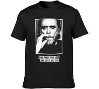 Charles Bukowski Quote Find What You Love Unisex T-Shirt Printed Tee Graphic Top Men Black Shirt(Large)