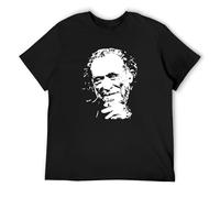 Charles Bukowski Writer Alcoholic Drinker Art T Shirt Tee Mens Man Black S