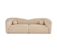 Charles - canapé droit 4 places en velours texturé - Beige