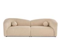 Charles - canapé droit 4 places en velours texturé - Beige