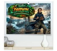 Charles Darwin - Die Entdeckung der Evolutionstheorie (hochwertiger Premium Wandkalender 2027 DIN A2 quer), Kunstdruck in Hochglanz: Darwins Lebensweg, von der Naturbeobachtung zur Evolutionstheorie.