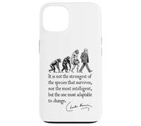 Charles Darwin Evolution Responsive To Change Citation drôle Coque pour iPhone 13
