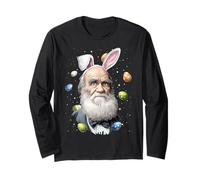 Charles Darwin Evolution Theory Œuf de Lapin de Pâques Oreilles de Lapin Manche Longue