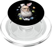 Charles Darwin Evolution Theory Œuf de Lapin de Pâques Oreilles de Lapin PopSockets PopGrip pour MagSafe