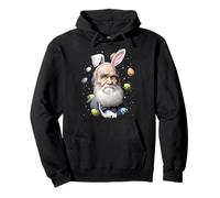 Charles Darwin Evolution Theory Œuf de Lapin de Pâques Oreilles de Lapin Sweat à Capuche