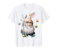 Charles Darwin Evolution Theory Œuf de Lapin de Pâques Oreilles de Lapin T-Shirt