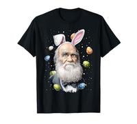 Charles Darwin Evolution Theory Œuf de Lapin de Pâques Oreilles de Lapin T-Shirt
