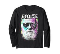 Charles Darwin Evolve, Pop Art rétro, Vintage, Science Manche Longue