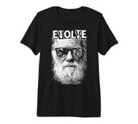 Charles Darwin Evolve, Pop Art rétro, Vintage, Science T-Shirt Haut de Gamme