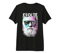 Charles Darwin Evolve, Pop Art rétro, Vintage, Science T-Shirt Haut de Gamme